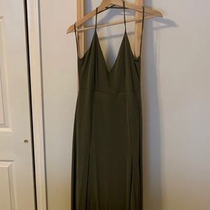 Olive green maxi dress